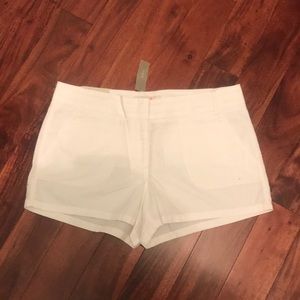 White chino shorts
